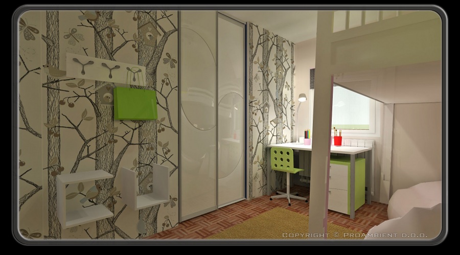 Vgradna omara visoki sijaj