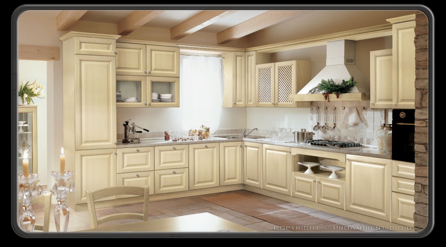 Klasična kuhinja - hrast  beige