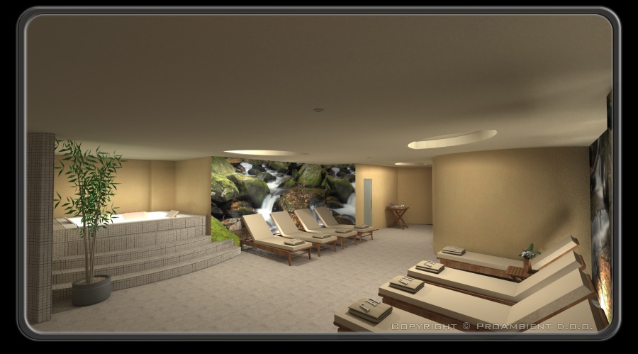 oblikovanje izvedba načrtovanje wellness 3D rendering