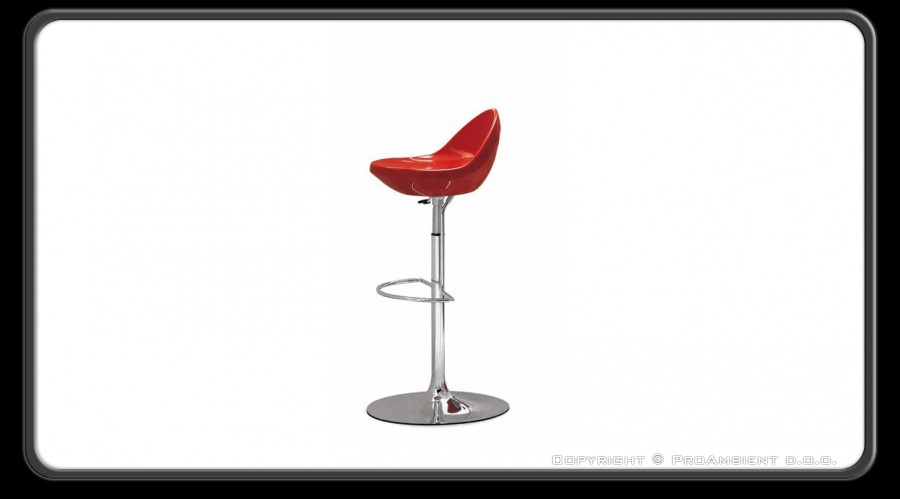 rdeč barski stol nastavljiva višina